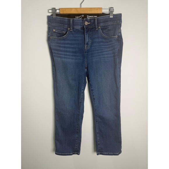 torrid Denim - Torrid Bombshell Skinny Crop Jeans Womens 12 Medium Wash Premium Stretch Denim